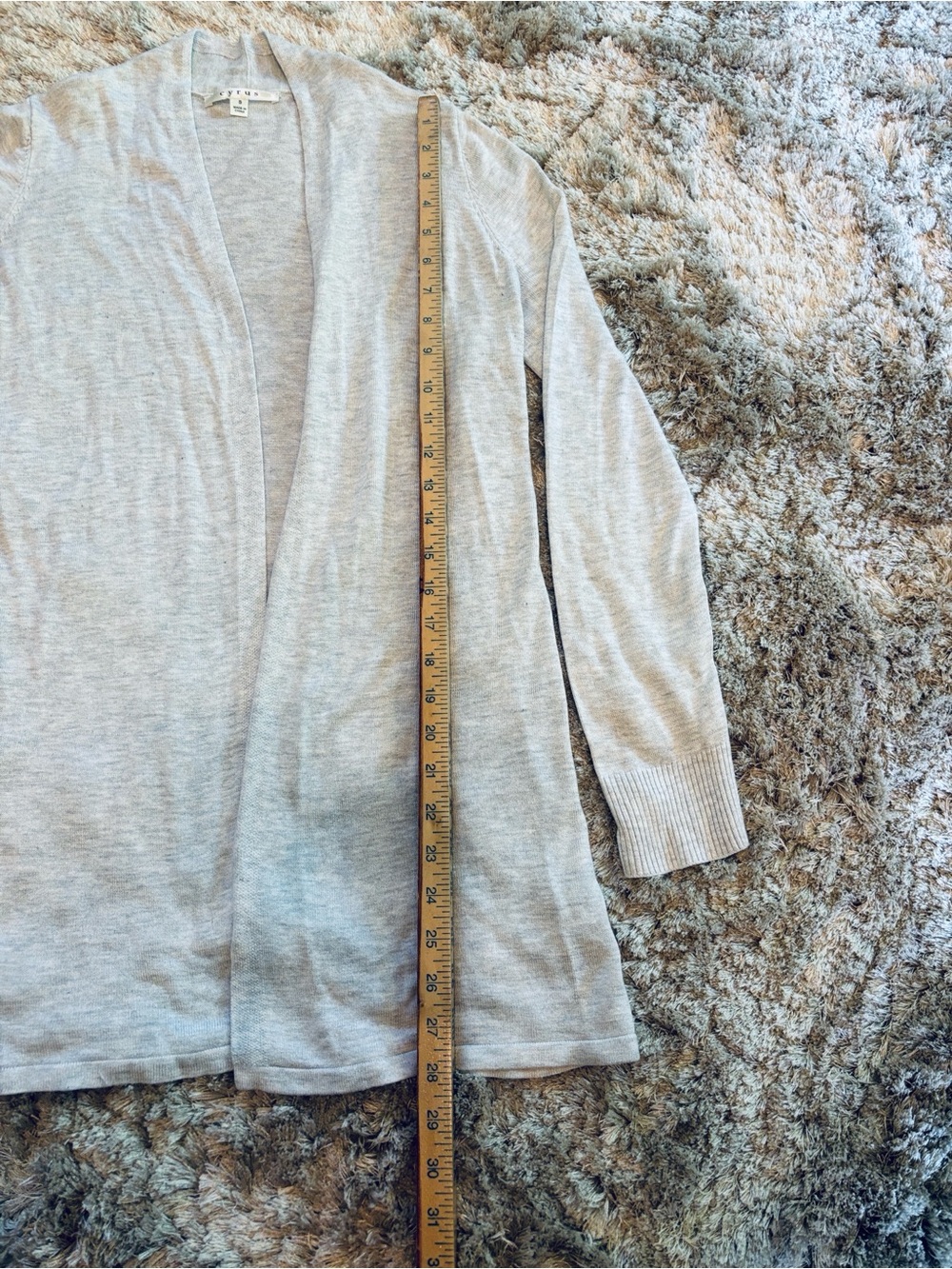 Cyrus Gray Open Front Longline Cardigan Sweater - Size S EUC - Picture 6 of 8